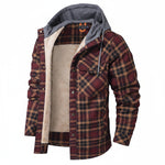 BERMONDSEY Sherpa-Lined Jacket in burgundy