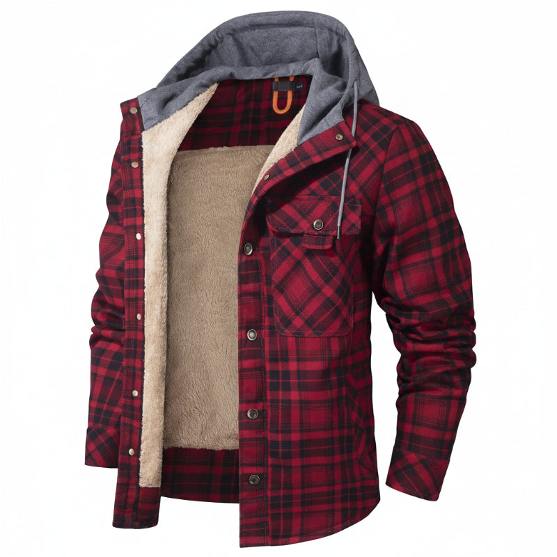 BERMONDSEY Sherpa-Lined Jacket in red