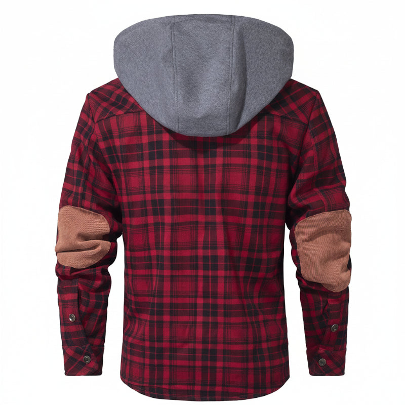 BERMONDSEY Sherpa-Lined Jacket in red, alternate view