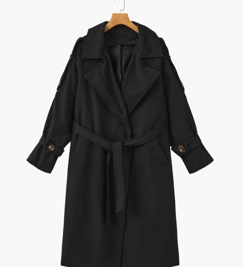 WHITEHALL Trench Coat in black