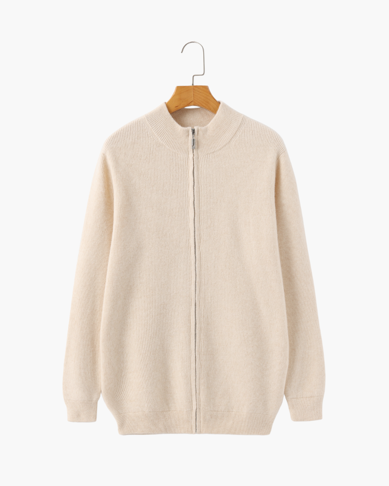 PIMLICO Ribbed Knit Vest in beige, alternate view