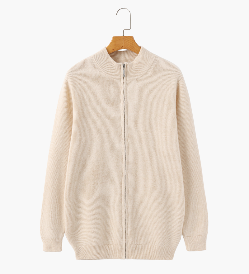 PIMLICO Ribbed Knit Vest in beige, alternate view