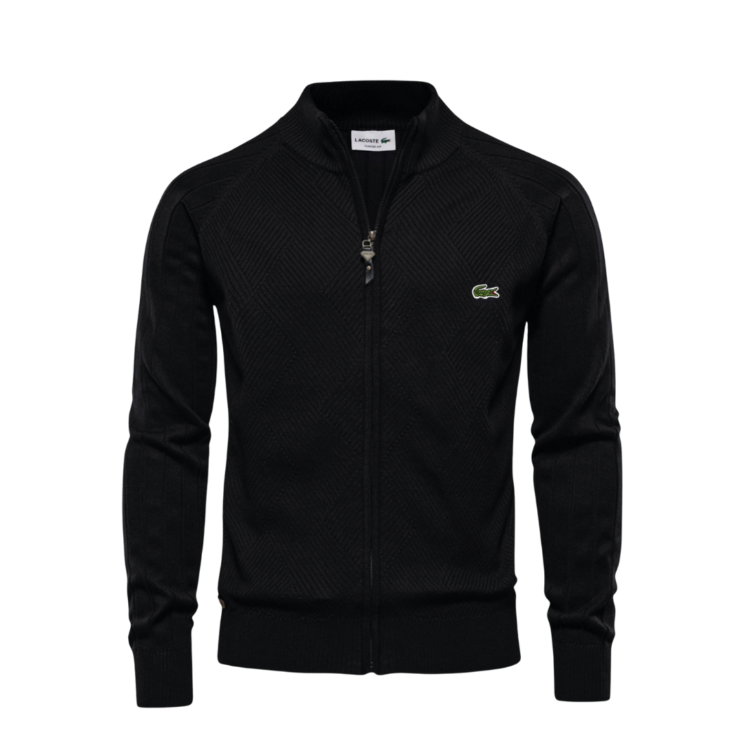 HIGHBURY Zip-Neck Sweater in black