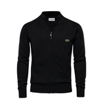 HIGHBURY Zip-Neck Sweater in black