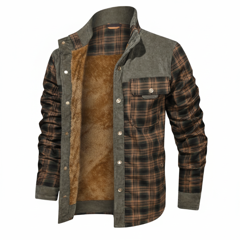 Sterling Row HACKNEY Sherpa-Lined Overshirt