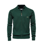 HIGHBURY Zip-Neck Sweater in green