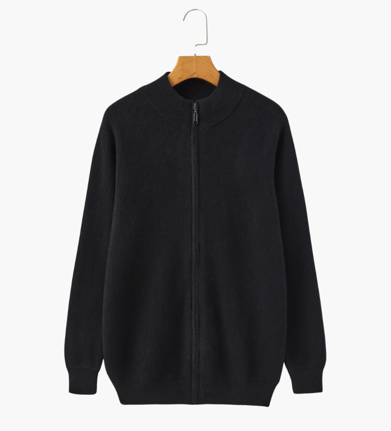 PIMLICO Ribbed Knit Vest in black, alternate view