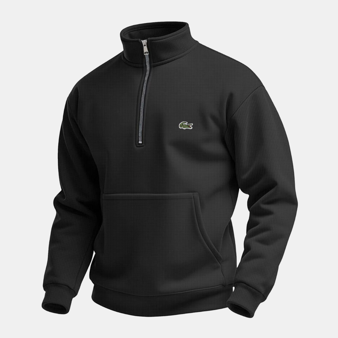 Sterling Row FULHAM Half-Zip Sweatshirt in black