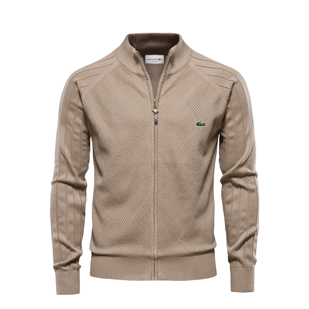HIGHBURY Zip-Neck Sweater in beige