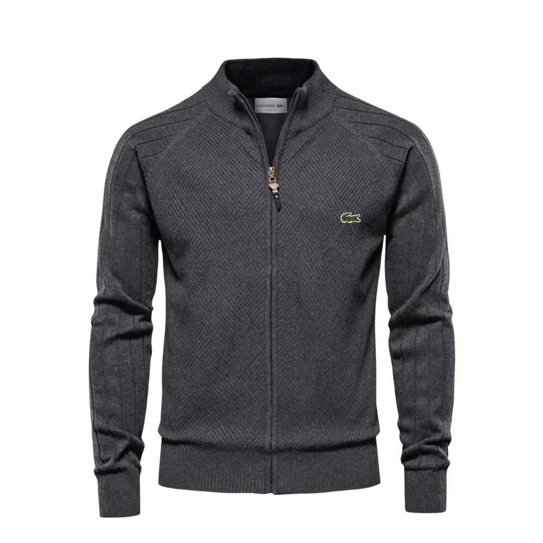 HIGHBURY Zip-Neck Sweater in grey