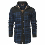 HACKNEY Sherpa-Lined Overshirt in blue