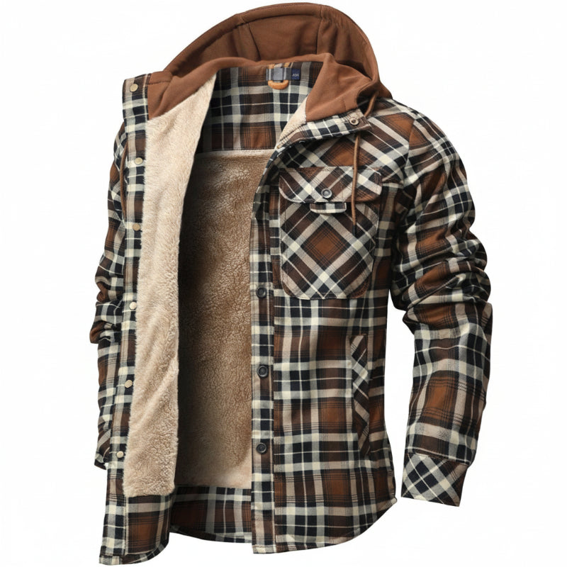 BERMONDSEY Sherpa-Lined Jacket in brown