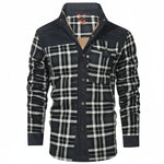 HACKNEY Sherpa-Lined Overshirt in charcoal