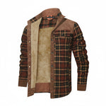 HACKNEY Sherpa-Lined Overshirt in burgundy, alternate view