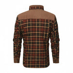 HACKNEY Sherpa-Lined Overshirt in burgundy, alternate view