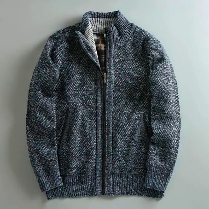 MARYLEBONE Knit Zip Jacket in blue