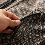 MARYLEBONE Knit Zip Jacket in brown, close-up detail