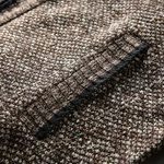 MARYLEBONE Knit Zip Jacket in brown, close-up detail