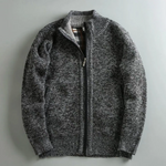 MARYLEBONE Knit Zip Jacket in charcoal