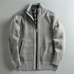 MARYLEBONE Knit Zip Jacket in grey