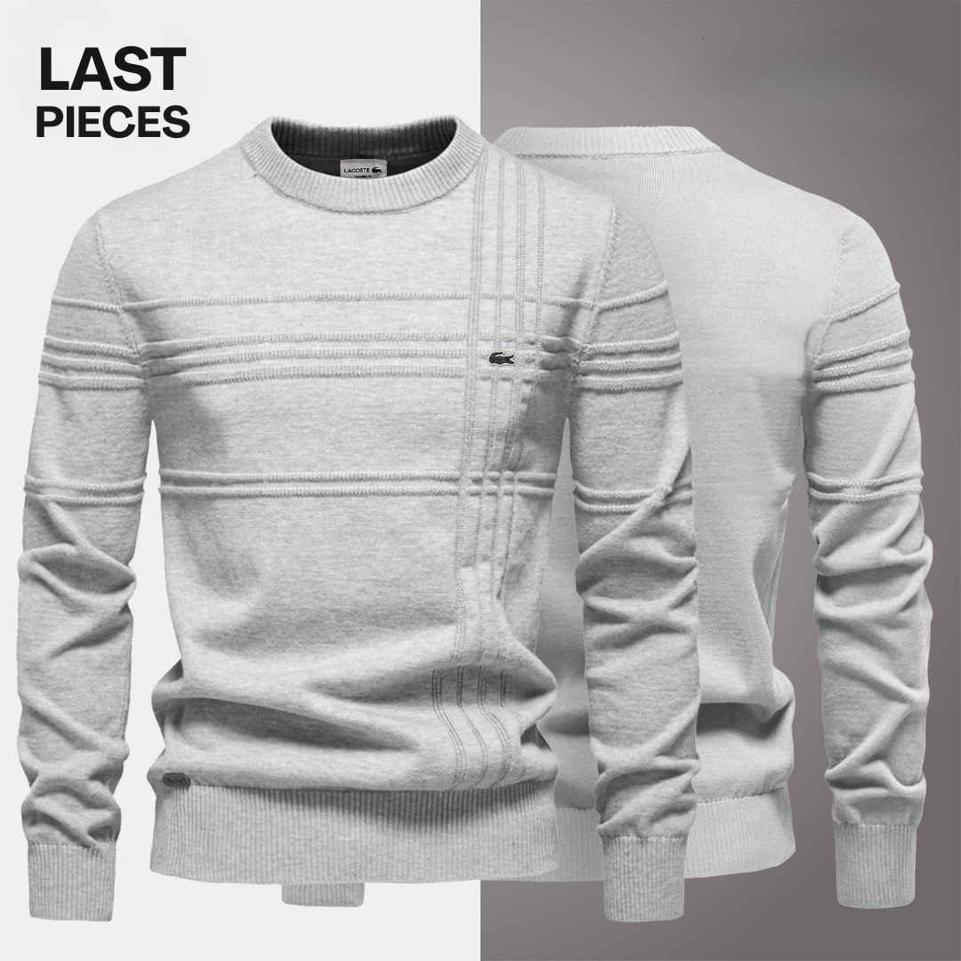KENSINGTON Textured Sweater in light grey, alternate view