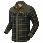 HACKNEY Sherpa-Lined Overshirt in army green, alternate view