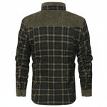 HACKNEY Sherpa-Lined Overshirt in army green, alternate view