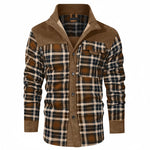 HACKNEY Sherpa-Lined Overshirt in brown