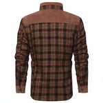 HACKNEY Sherpa-Lined Overshirt in burgundy, alternate view