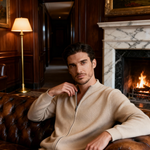 PIMLICO Ribbed Knit Vest in beige, alternate view