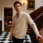Sterling Row PIMLICO Ribbed Knit Vest in beige