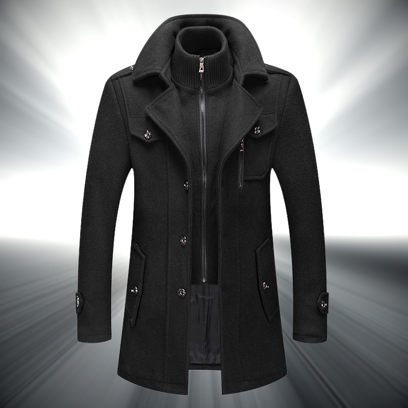 BELGRAVIA Tailored Overcoat in black