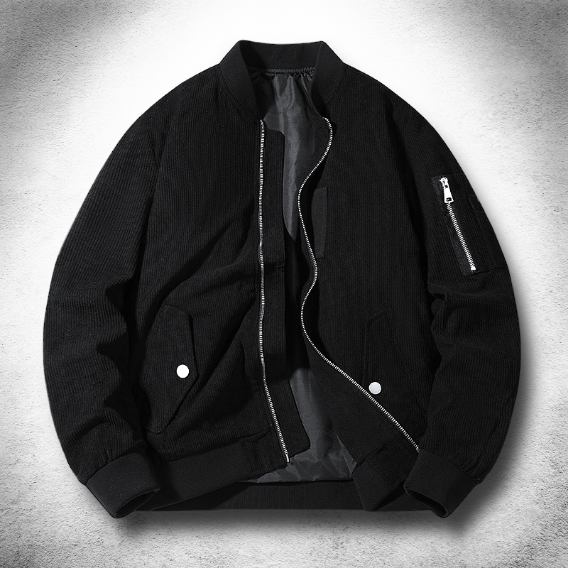 SOHO Velvet-Touch Bomber in black