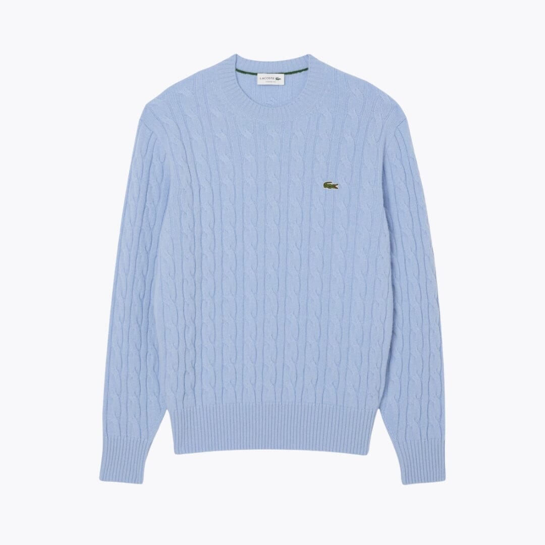 DULWICH Cable Knit Sweater in pale blue