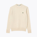 Sterling Row DULWICH Cable Knit Sweater in white