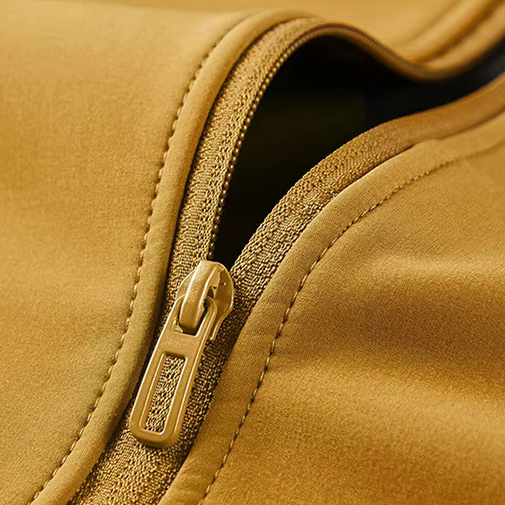 KEW Softshell Jacket, zip detail