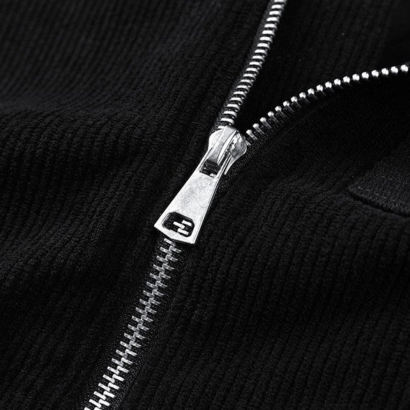 SOHO Velvet-Touch Bomber, zip detail